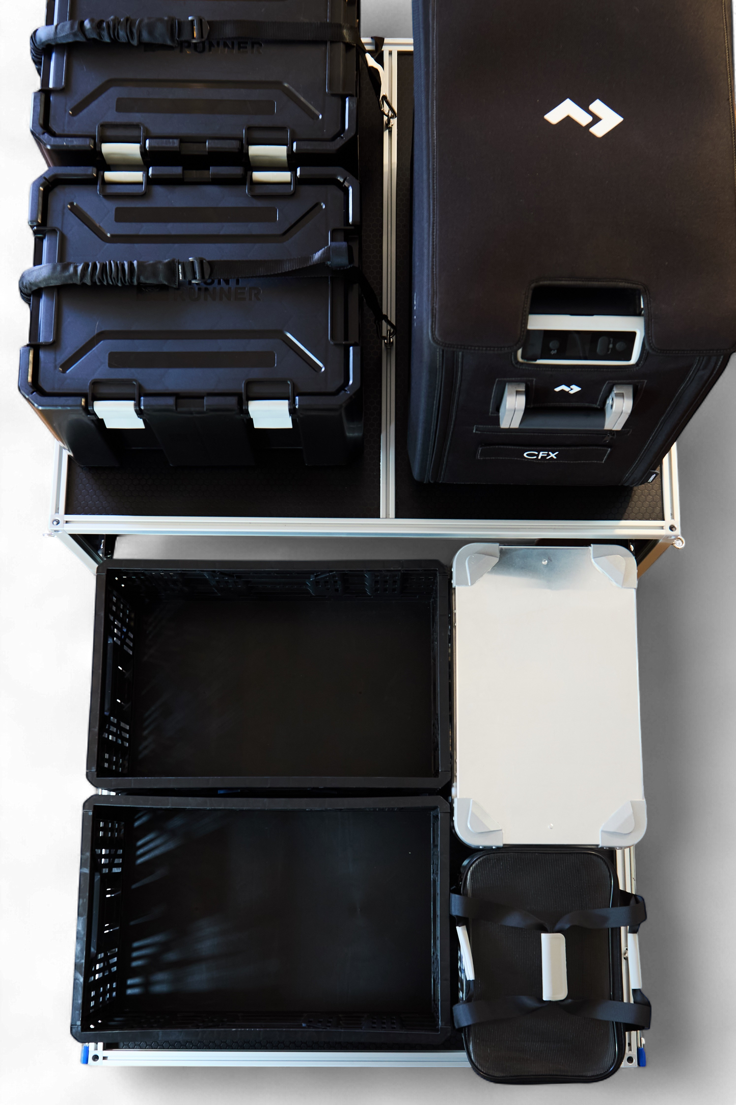 Unit 1 lightweight storage platform, angled studio view