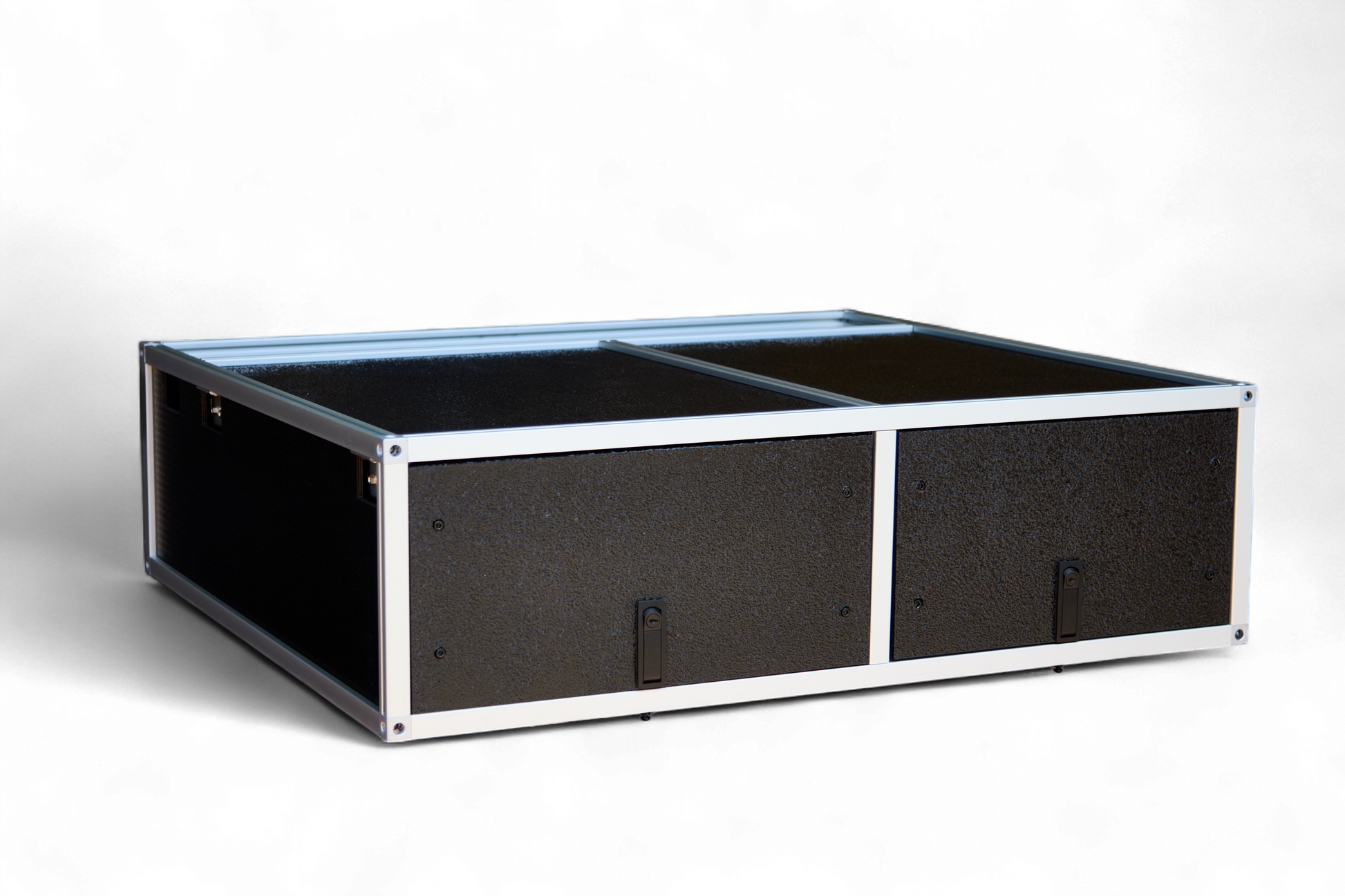 Unit 2 Water Tank Series dual-drawer system with IGT kitchen, angled studio view