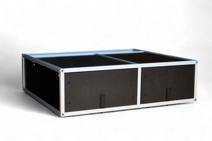 Unit 2 Water Tank Series dual-drawer system with IGT kitchen, angled studio view