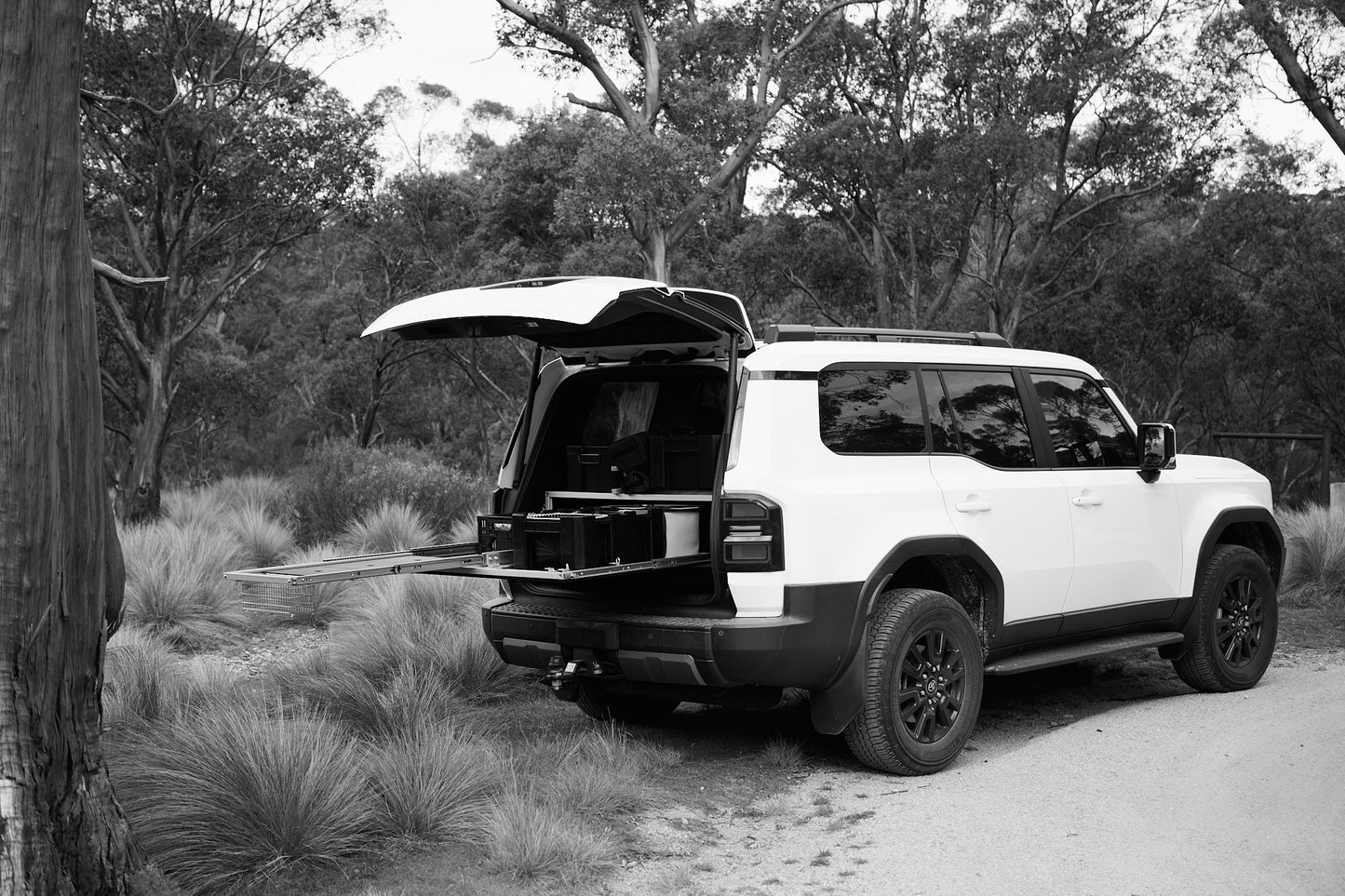 Unit 1 + IGT Slide drawer and camp kitchen system in Toyota Prado 250 boot
