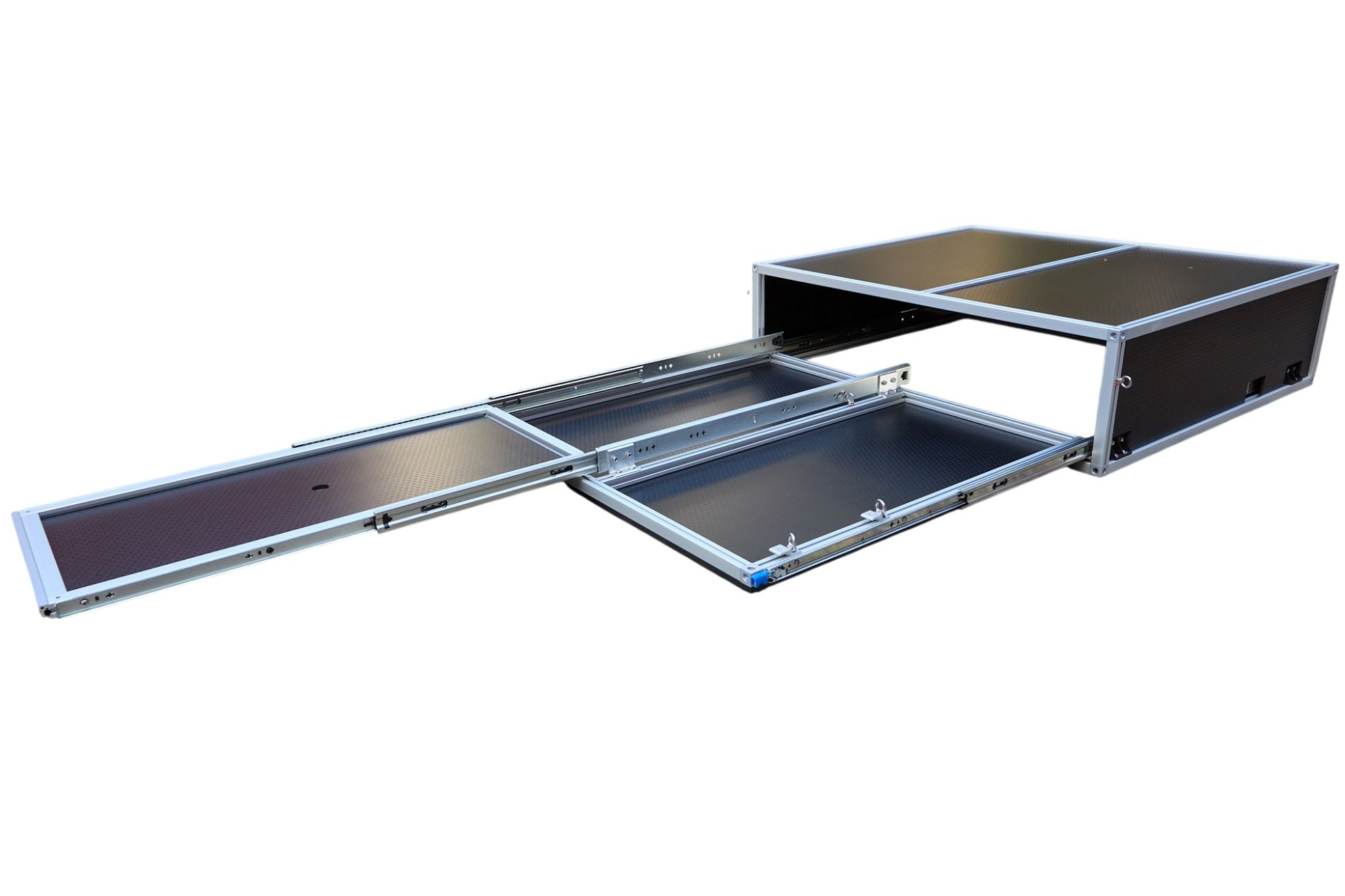Unit 1 + IGT Slide aluminium platform, studio view