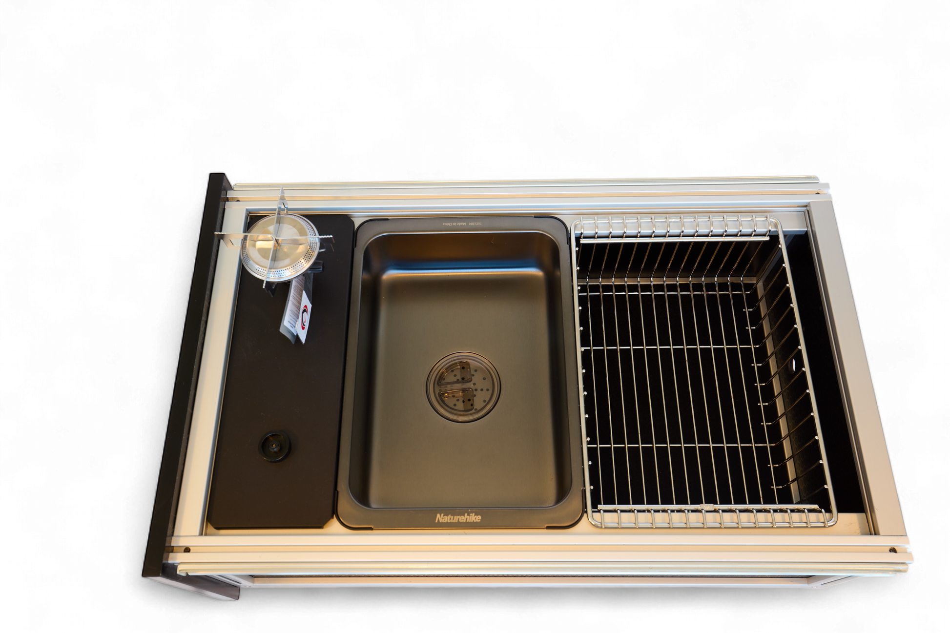Integrated IGT kitchen drawer extended from BootKamp drawer system